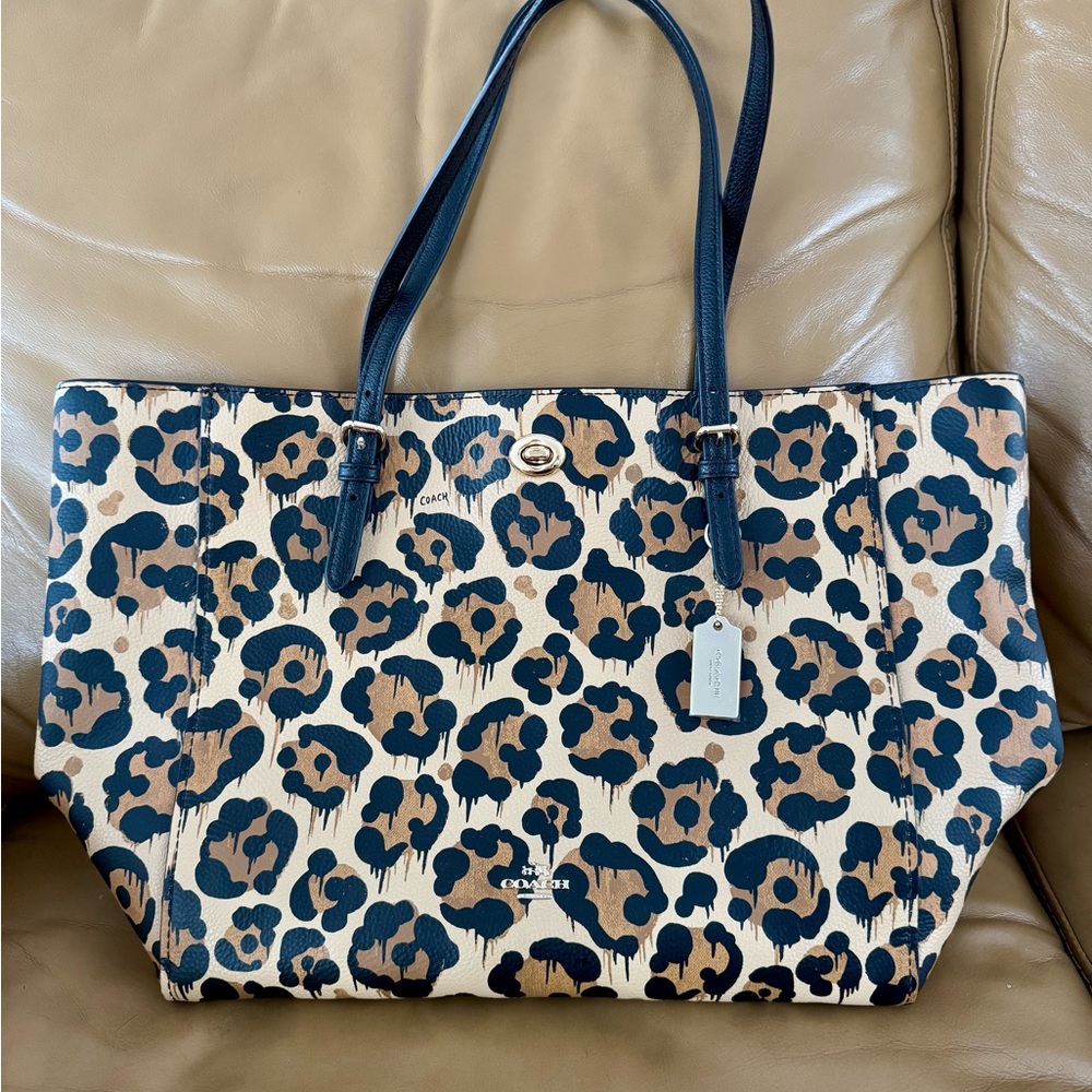 Coach Leopard Print Tote Bag